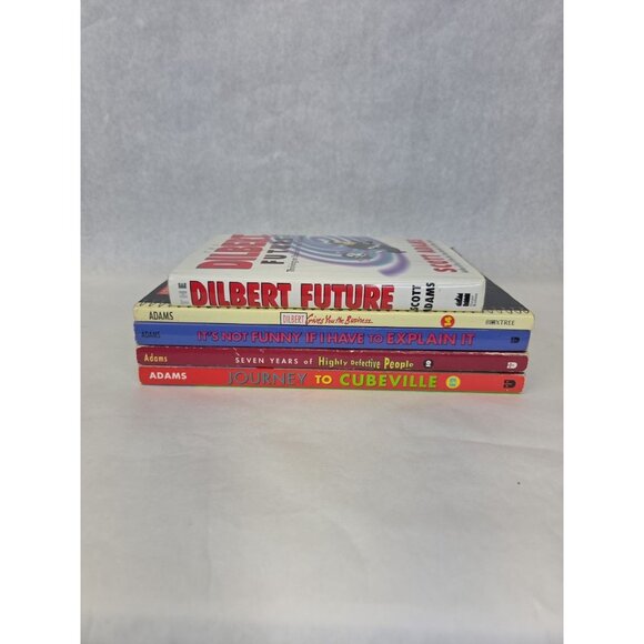 Dilbert Books Comics By Scott Adams Lot of 5 Large Paperback, Dilbert Future HB - Picture 2 of 16